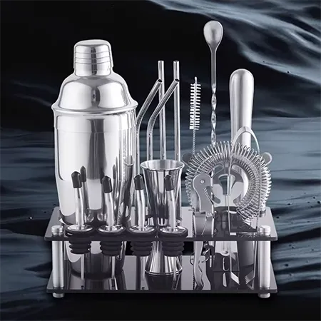 Complete cocktailset deLuxe met handgeschreven kaart en verpakt in een luxe giftbox